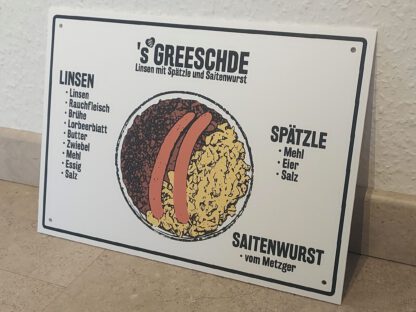 Schild: Linsen mit Spätzle – Bild 2